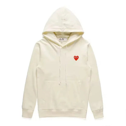 Men's Black Pullover Hoodie | Minimalist Fit with Embroidered Heart | Casual Streetwear Canada