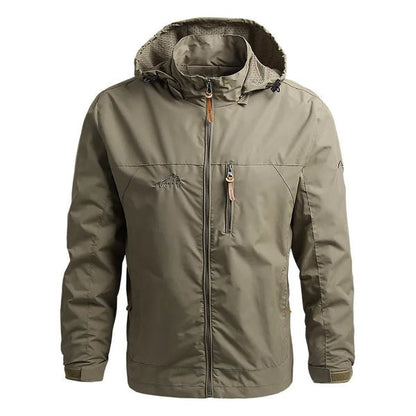 Men's Waterproof Hooded Jacket | Lightweight Shell | Windproof Design | Outdoor Essentials