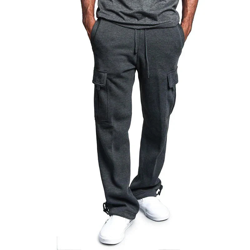 Men's Fleece Cargo Joggers | Relaxed Fit | Soft Knit with Utility Pockets