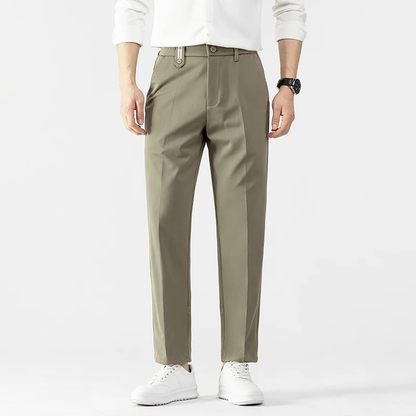 Slim Fit Trousers | Stretch Waist with Tapered Leg