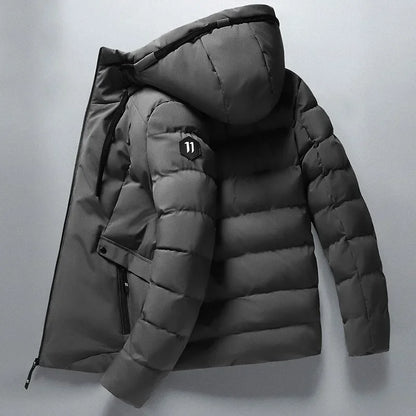 Men's Hooded Puffer Jacket | Windproof Quilted Outerwear | Insulated Winter Essential