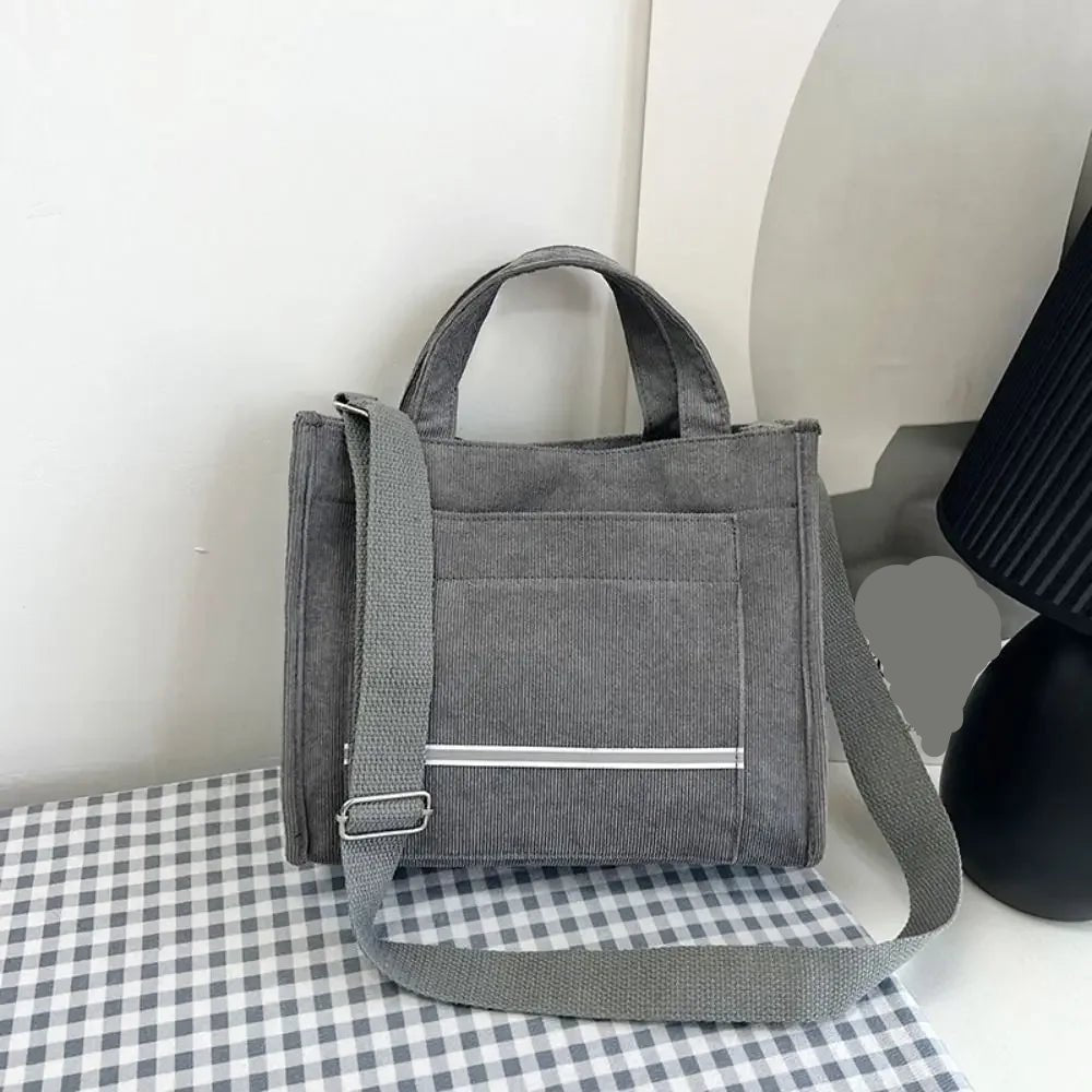 Everyday Canvas Shoulder Tote | Contrast Strap | Lightweight Design