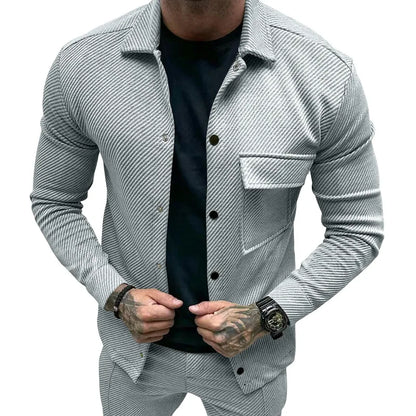 Men’s Knit Shirt Jacket | Lightweight Button-Up | Casual Streetwear Staple