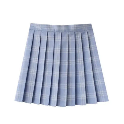Pleated Plaid Mini Skirt | High Waist | Classic A-Line Silhouette