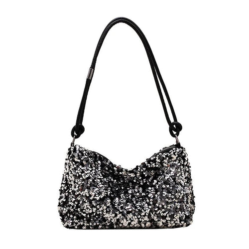Sequin Shoulder Bag | Sparkle Finish | Lightweight Party Clutch