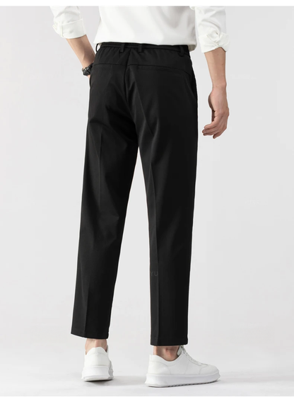 Slim Fit Trousers | Stretch Waist with Tapered Leg