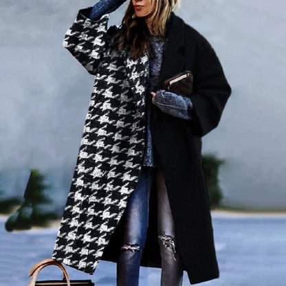 Oversized Wool-Blend Coat | Notched Collar | Bold Colours & Plaid Options