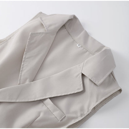 Sleeveless Blazer Romper | Tailored Fit with Belted Waist | Lightweight Summer One-Piece