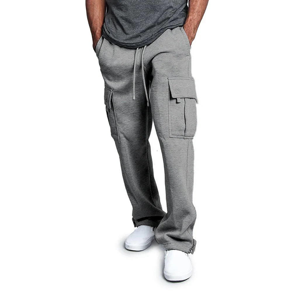 Men's Fleece Cargo Joggers | Relaxed Fit | Soft Knit with Utility Pockets