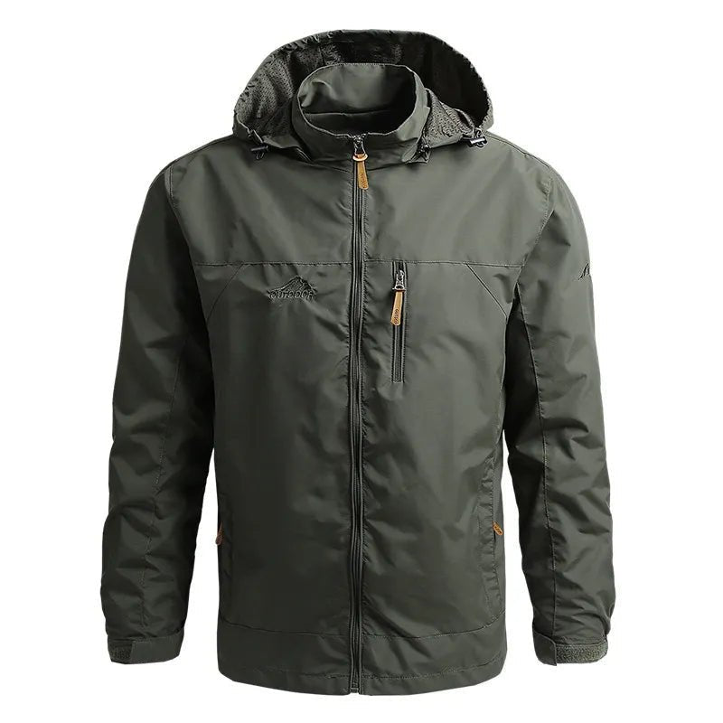 Men's Waterproof Hooded Jacket | Lightweight Shell | Windproof Design | Outdoor Essentials