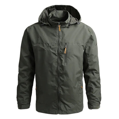 Men's Waterproof Hooded Jacket | Lightweight Shell | Windproof Design | Outdoor Essentials