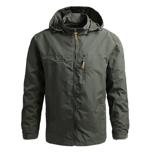 Men's Waterproof Hooded Jacket | Lightweight Shell | Windproof Design | Outdoor Essentials