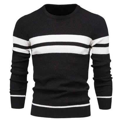 Striped Crewneck Sweater | Classic Design | Lightweight Knit | Men's Casual