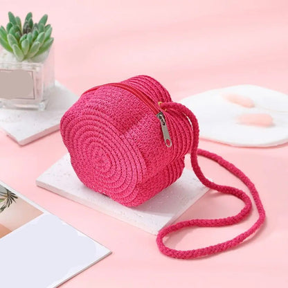 Flower Crossbody Bag | Woven Texture | Lightweight & Compact