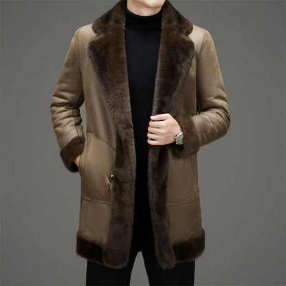 Men’s Faux Fur Overcoat | Longline Plush Jacket | Winter Street Style Layer