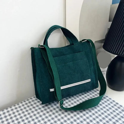 Everyday Canvas Shoulder Tote | Contrast Strap | Lightweight Design