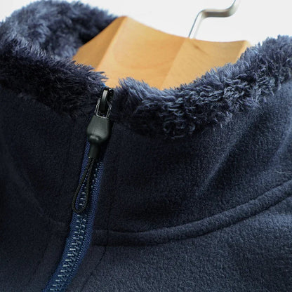 Men’s Sherpa Fleece Zip Jacket | Contrast Panels | Midweight Fall Layer