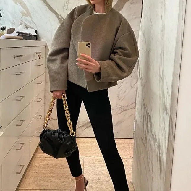 Oversized Wrap Coat | Soft Wool Blend | Minimalist Design