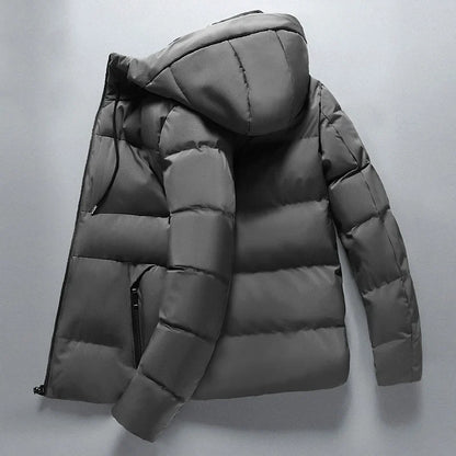 Men's Hooded Puffer Jacket | Windproof Quilted Outerwear | Insulated Winter Essential