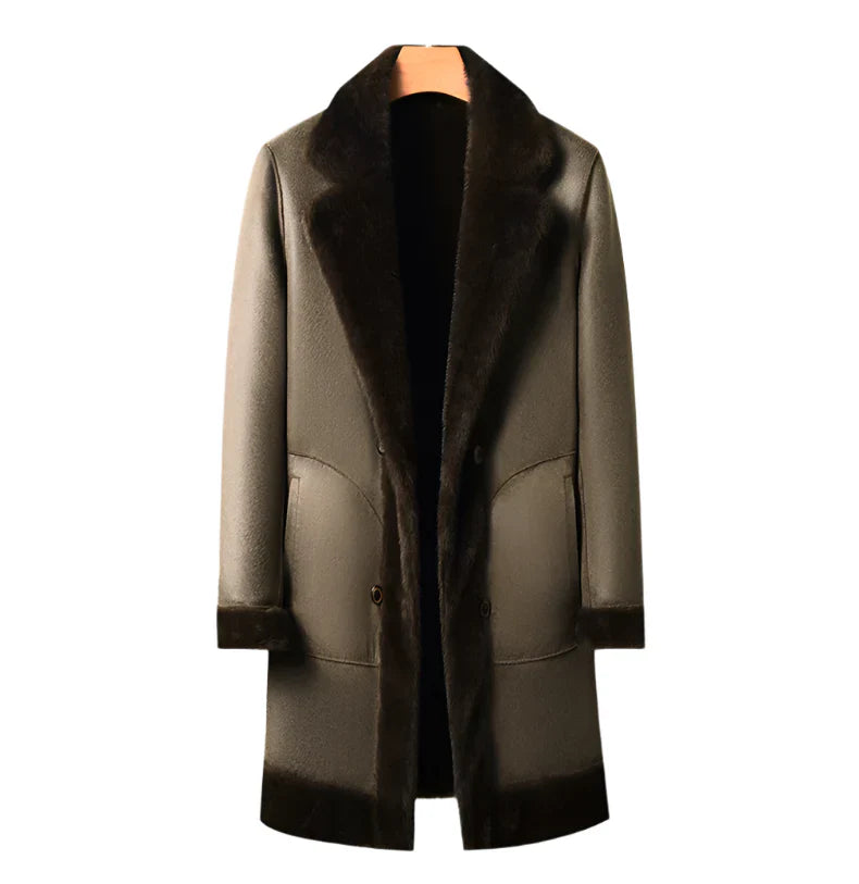 Men’s Faux Fur Overcoat | Longline Plush Jacket | Winter Street Style Layer