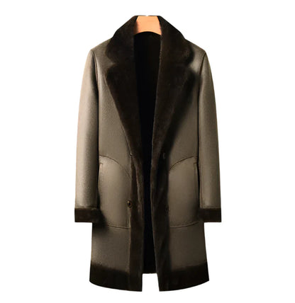 Men’s Faux Fur Overcoat | Longline Plush Jacket | Winter Street Style Layer