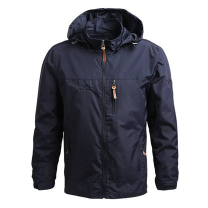 Men's Waterproof Hooded Jacket | Lightweight Shell | Windproof Design | Outdoor Essentials