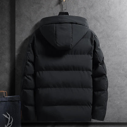 Men's Hooded Puffer Jacket | Windproof Quilted Outerwear | Insulated Winter Essential