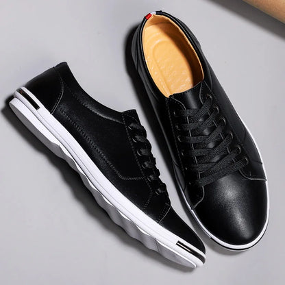 Men’s Sleek Low-Top Sneakers | Bold Street Style | PU Leather & Cushioned Sole