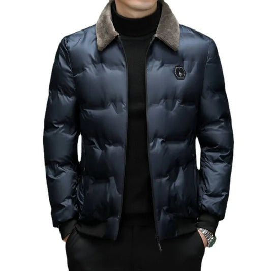 Men's Puffer Jacket | High-Gloss Finish | Warm Insulation | Winter Fashion