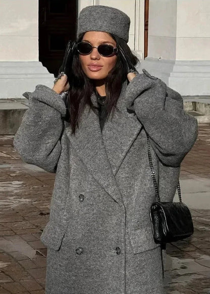 Longline Wool-Blend Coat | Timeless Elegance | Warm Winter Outerwear