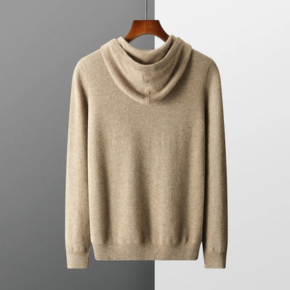 Men's Knit Hoodie | Lightweight Pullover with Drawstring Hood | Soft Fall Layer