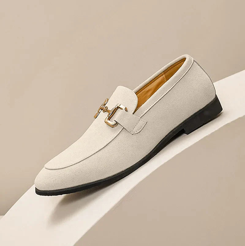 Men's Suede Loafers | Horsebit Detail | Slip-On Dress Shoe