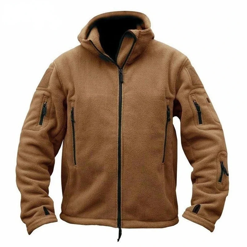 Men’s Tactical Fleece Hoodie | Military-Inspired Outerwear | Multi-Zip Utility Layer