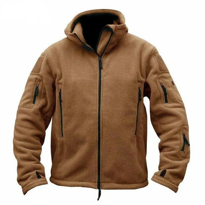 Men’s Tactical Fleece Hoodie | Military-Inspired Outerwear | Multi-Zip Utility Layer