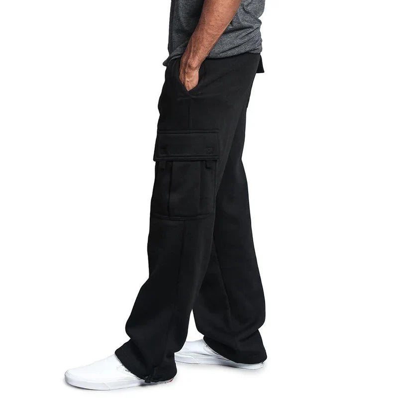 Men's Fleece Cargo Joggers | Relaxed Fit | Soft Knit with Utility Pockets
