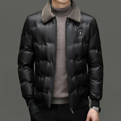 Men's Puffer Jacket | High-Gloss Finish | Warm Insulation | Winter Fashion