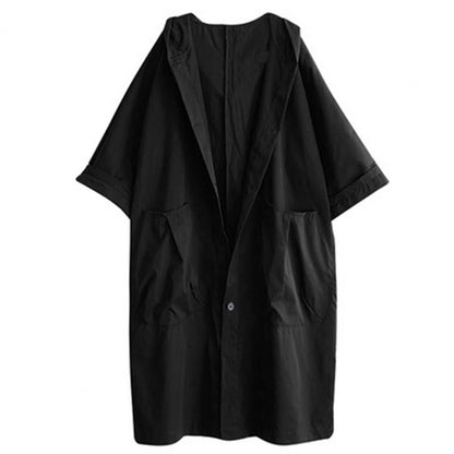 Oversized Hooded Coat | Relaxed Fit | Lightweight Cotton Blend | Casual Layer
