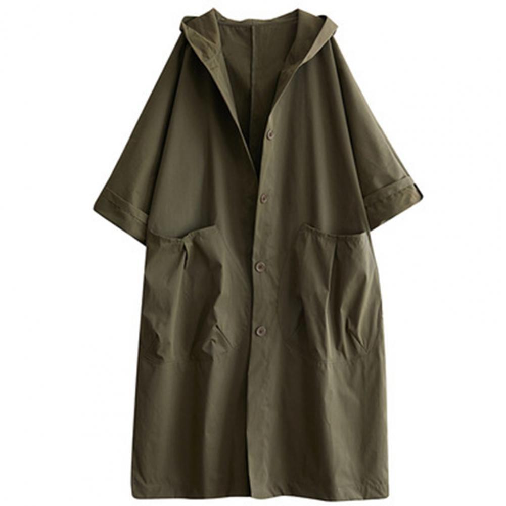 Oversized Hooded Coat | Relaxed Fit | Lightweight Cotton Blend | Casual Layer