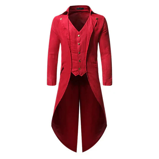 Men’s Tailcoat Blazer | Vintage Formal Coat | Slim Fit Longline Design