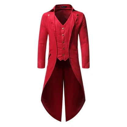 Men’s Tailcoat Blazer | Vintage Formal Coat | Slim Fit Longline Design
