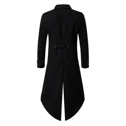 Men’s Tailcoat Blazer | Vintage Formal Coat | Slim Fit Longline Design