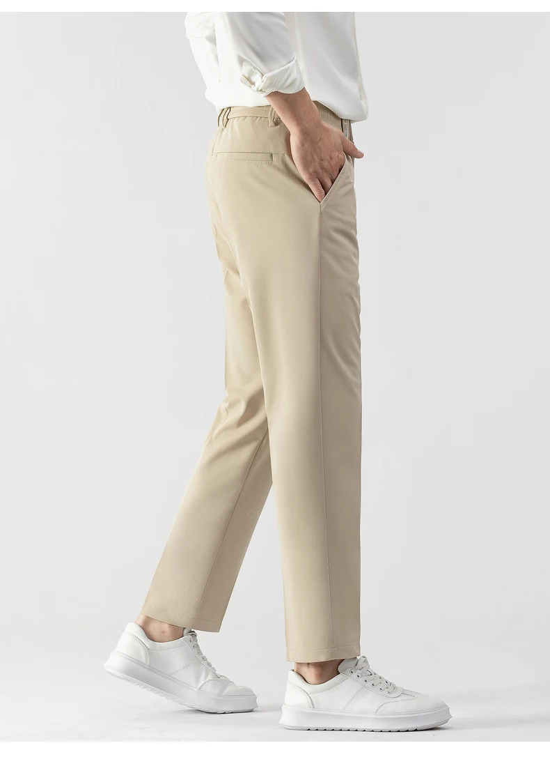 Slim Fit Trousers | Stretch Waist with Tapered Leg