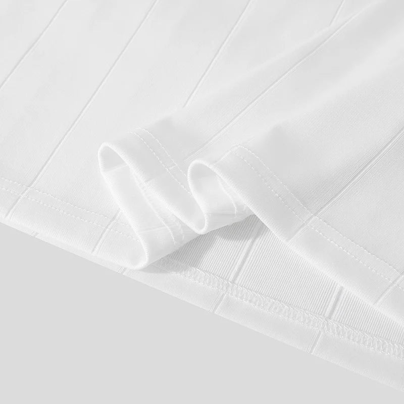 Men’s Ribbed Knit Polo Shirt | Short Sleeve Retro Style | Lightweight Summer Top