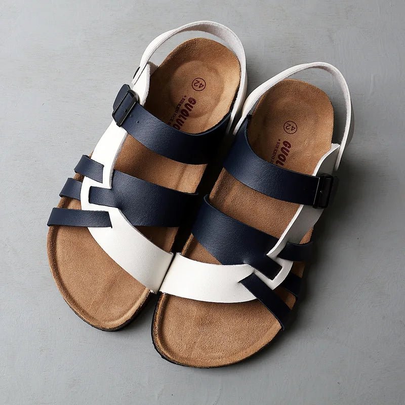 Men's Adjustable Comfort Sandals | Cushioned Sole with Criss-Cross Straps | Everyday Summer Footwear
