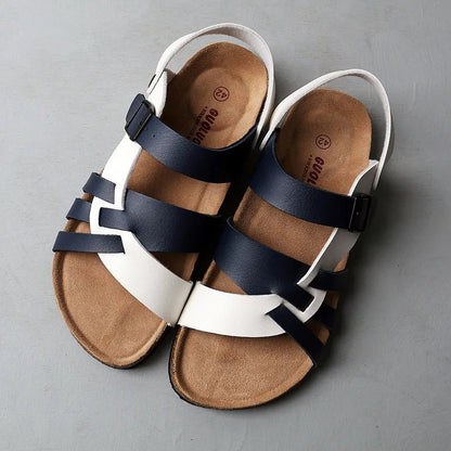 Men's Adjustable Comfort Sandals | Cushioned Sole with Criss-Cross Straps | Everyday Summer Footwear