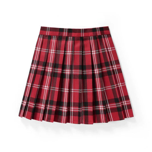 Pleated Plaid Mini Skirt | High Waist | Classic A-Line Silhouette