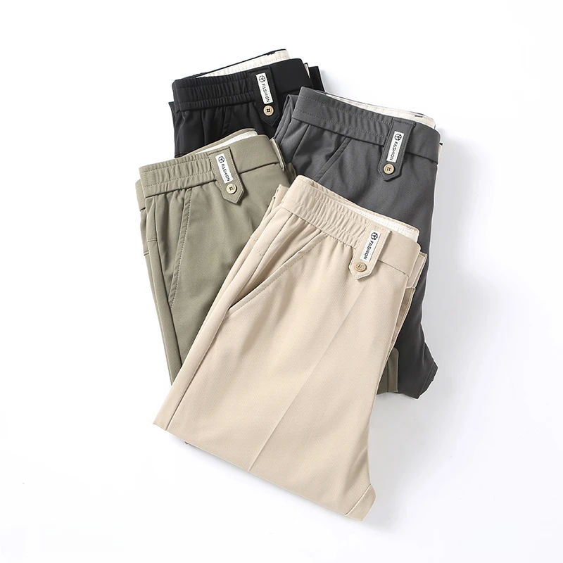 Slim Fit Trousers | Stretch Waist with Tapered Leg