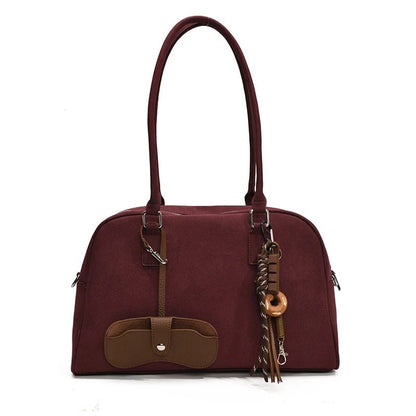 Minimalist Charm Tote Bag with Top Zip | Soft Handle, Casual Everyday Style