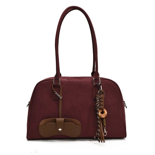 Minimalist Charm Tote Bag with Top Zip | Soft Handle, Casual Everyday Style