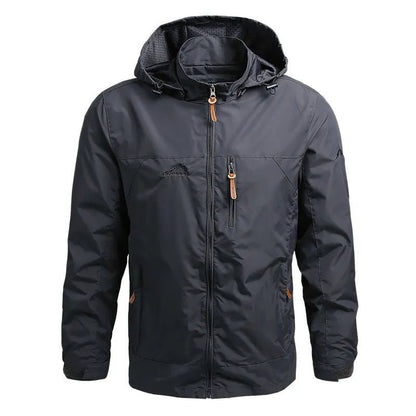 Men's Waterproof Hooded Jacket | Lightweight Shell | Windproof Design | Outdoor Essentials